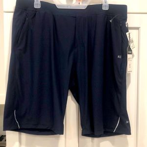 Kenneth Cole Mens Tech Shorts XLarge NWT. Navy blue with drawstring interior